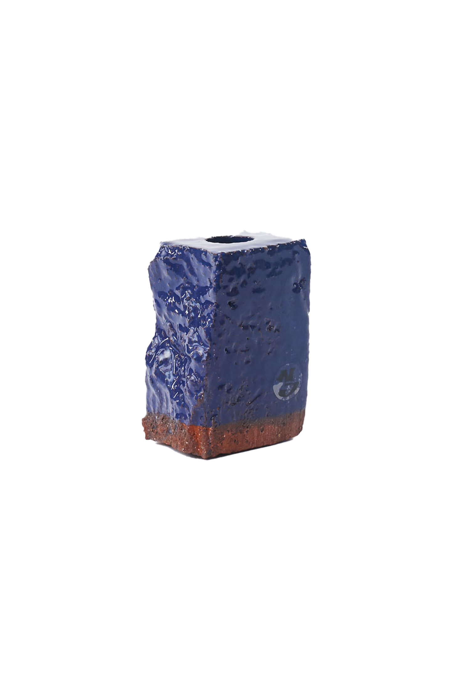 A Single Brick Candle S Dark Blue