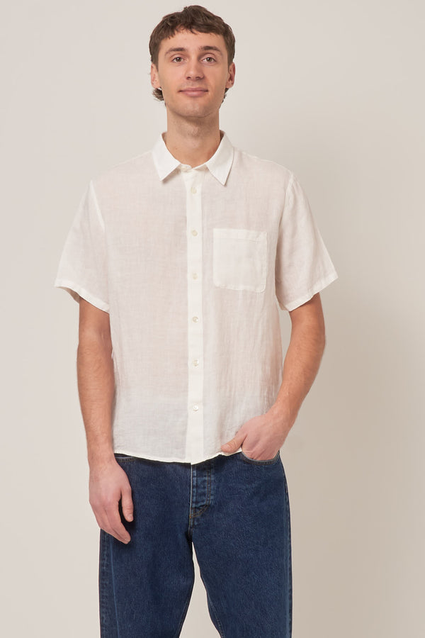 Bellini Short Sleeve Logo Shirt Off White