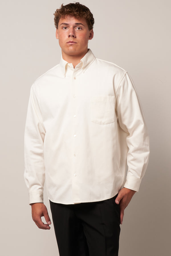 Button-Up Overshirt White