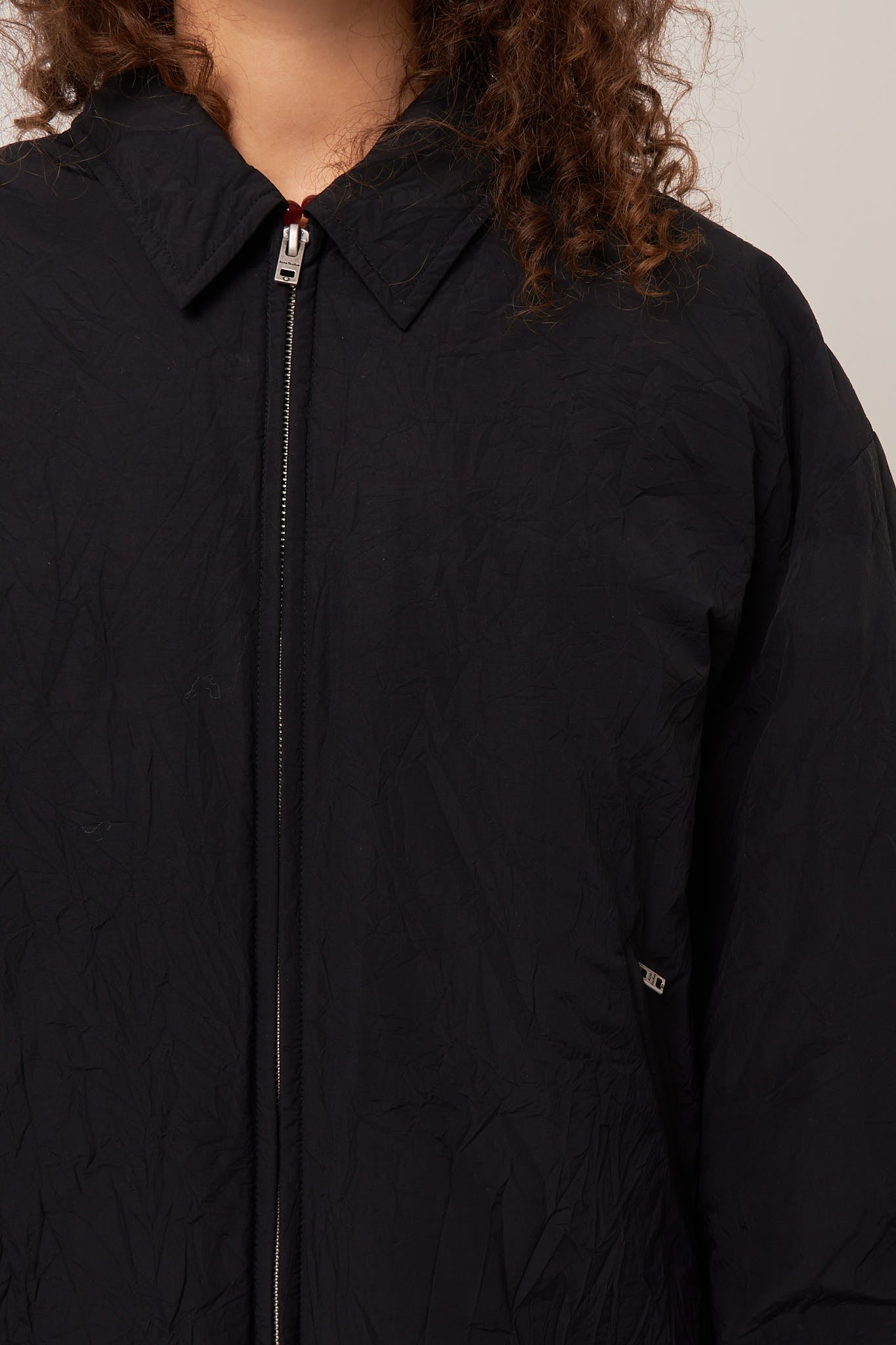 Nylon Bomber Jacket Black