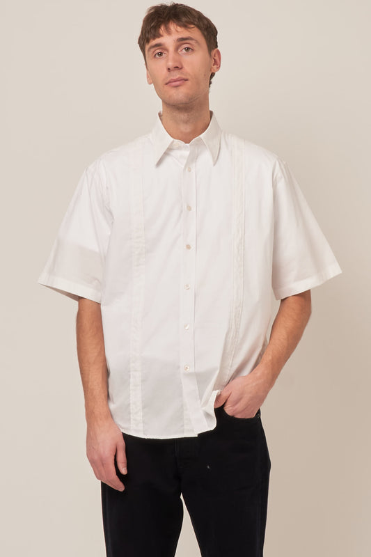 Short Sleeve Button-Up Shirt White