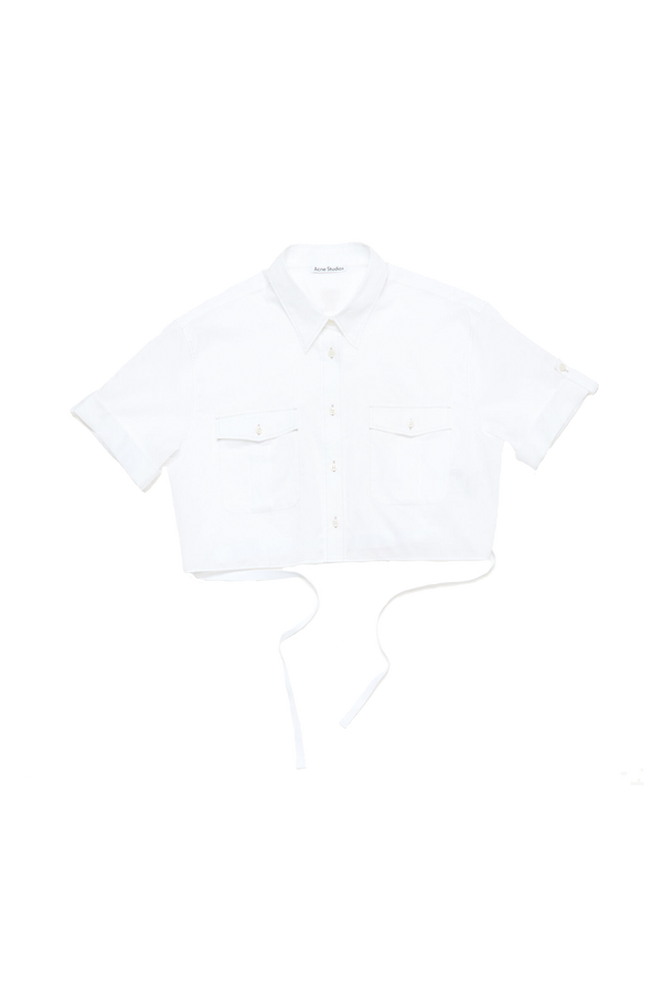 Button Up Short Sleeve Shirt Optic White