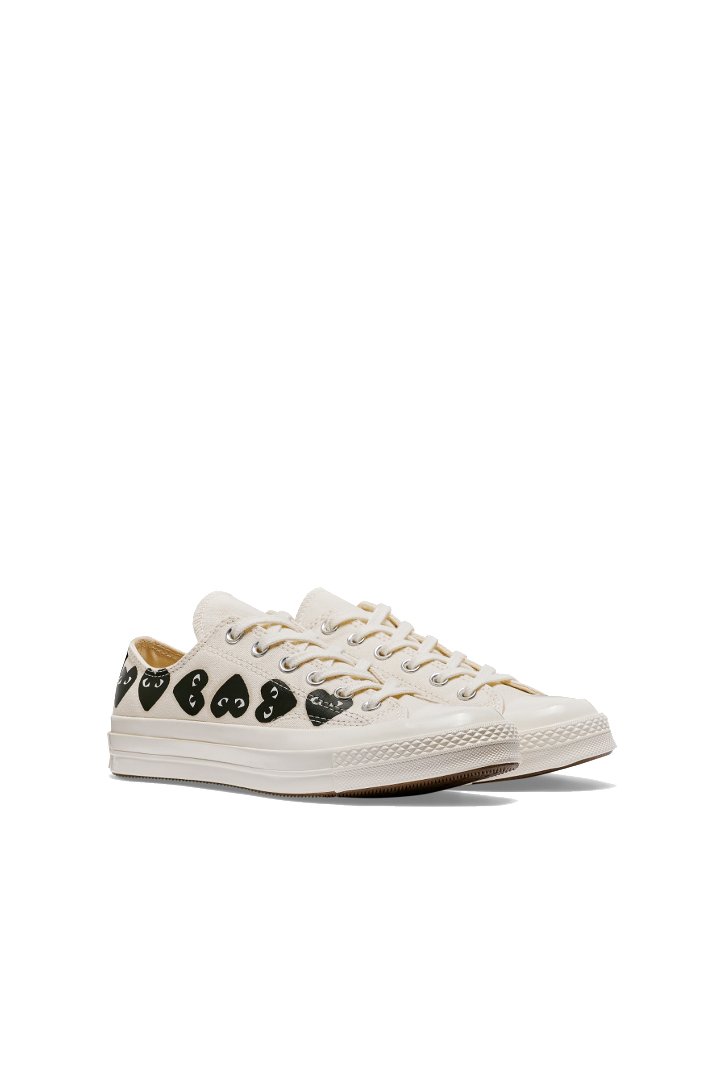 Multi Black Heart Chuck Taylor Low Beige