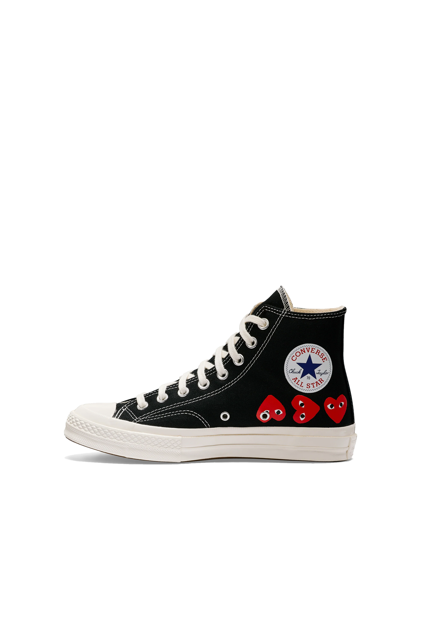 Multi Red Heart Chuck Taylor Hi Black