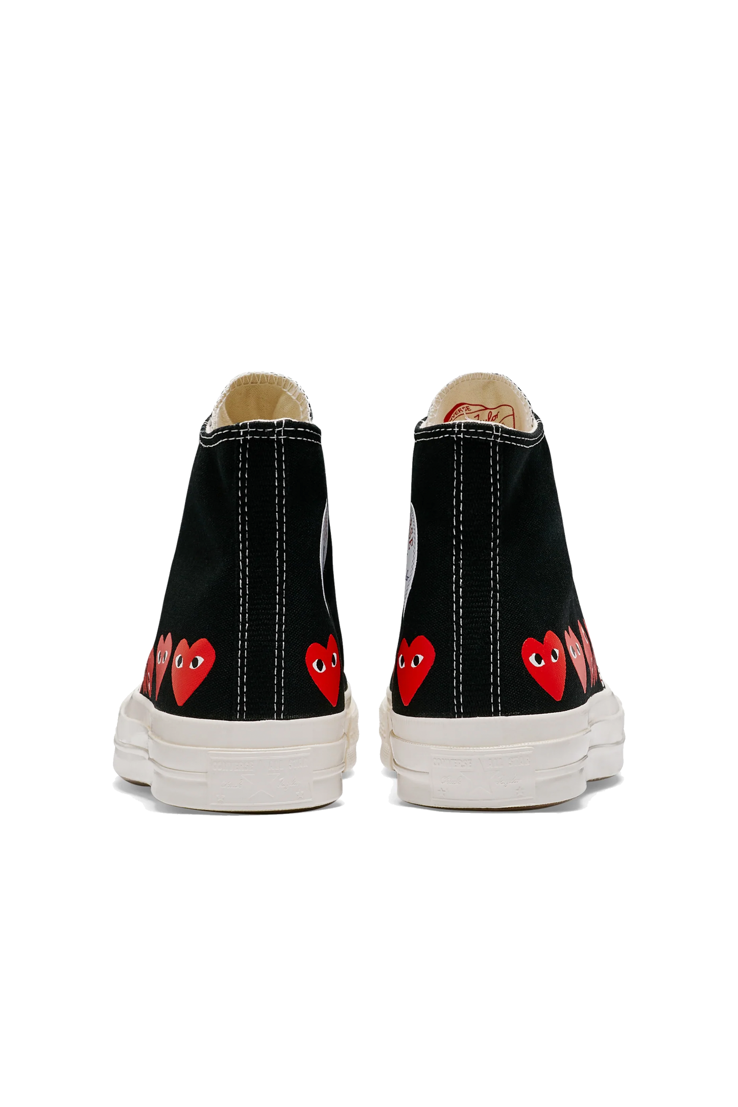 Multi Red Heart Chuck Taylor Hi Black