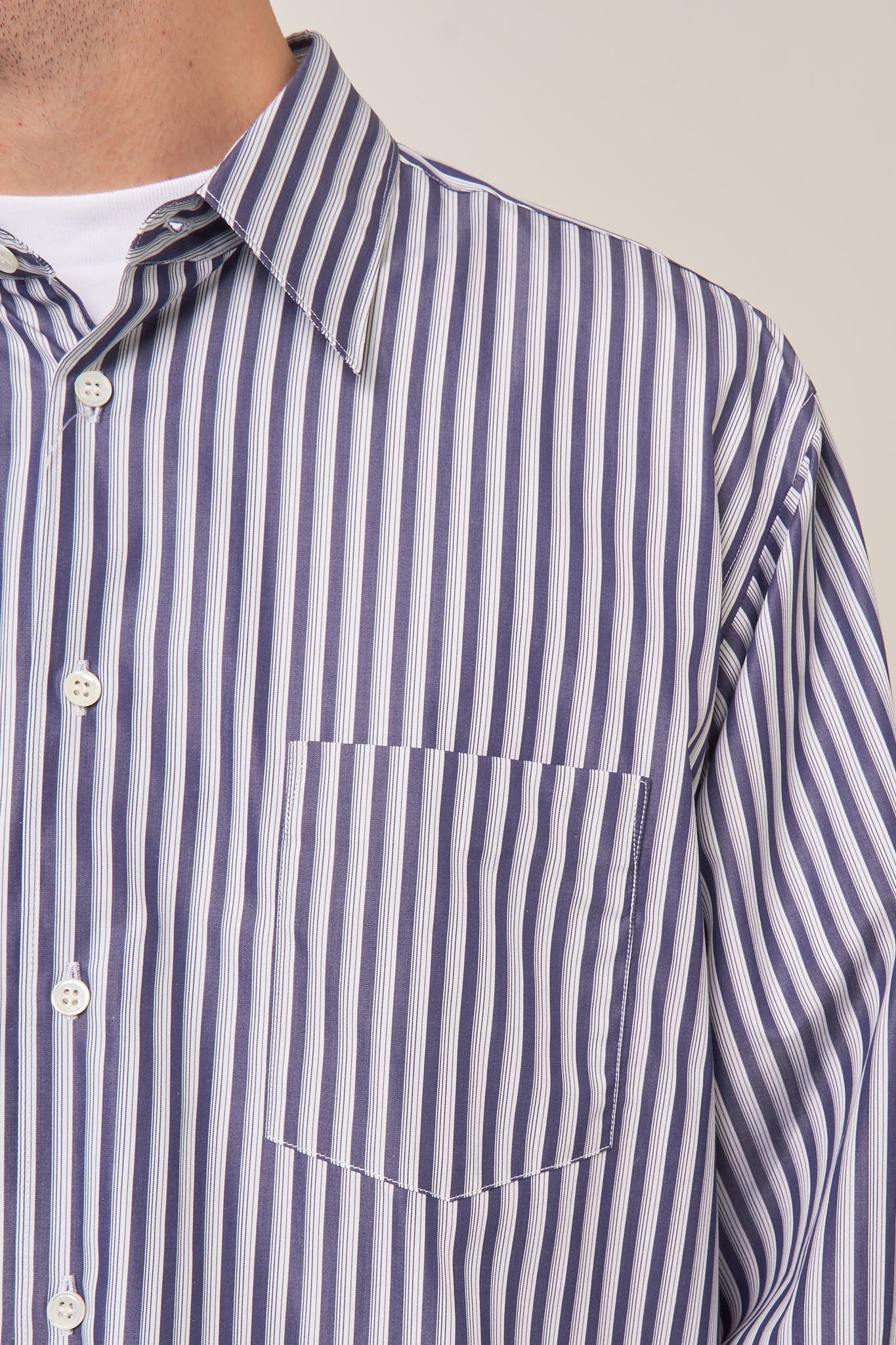 Forever Shirt Dark Navy Stripe