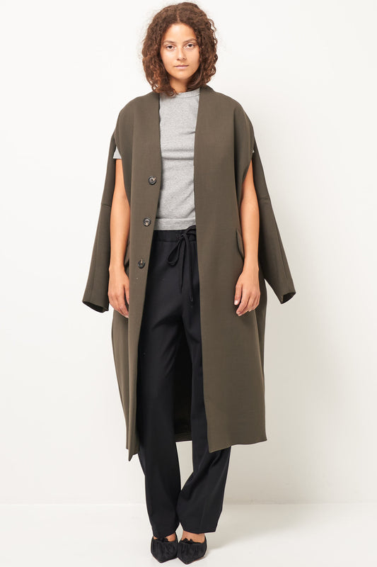 Deconstructed Coat Moss Green