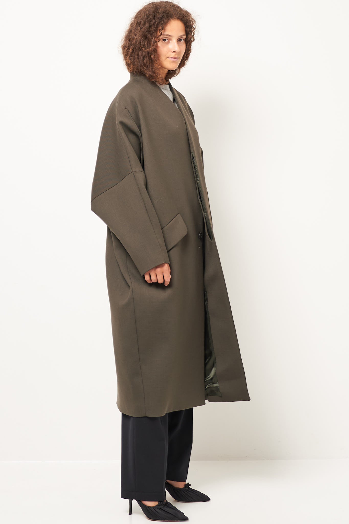 Deconstructed Coat Moss Green