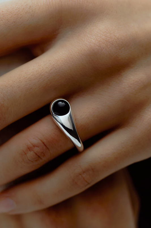 Dualism Black Onyx Ring Silver