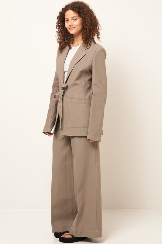 Garment-Dyed Cotton Blazer Dove