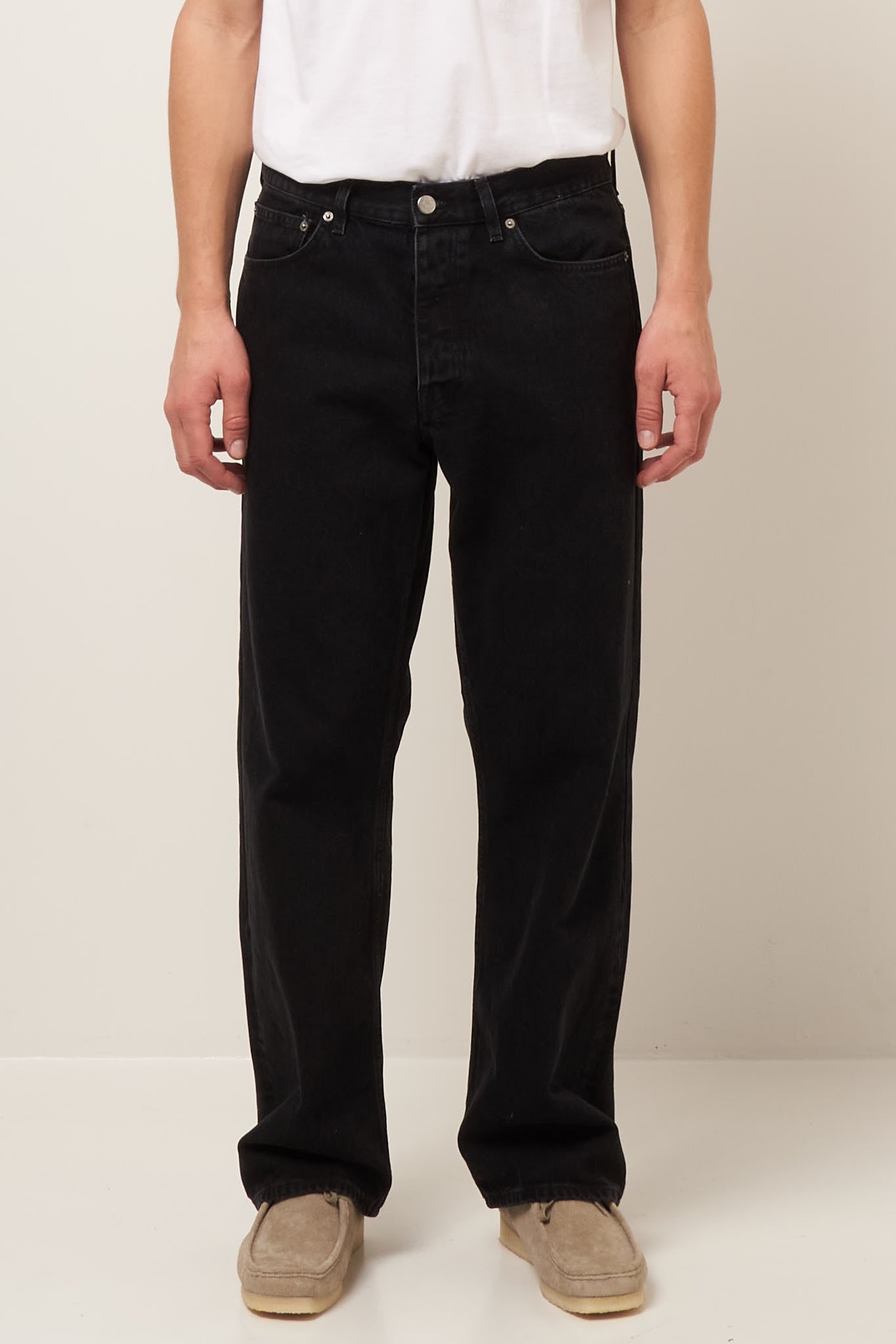 Loose Jeans Washed Black