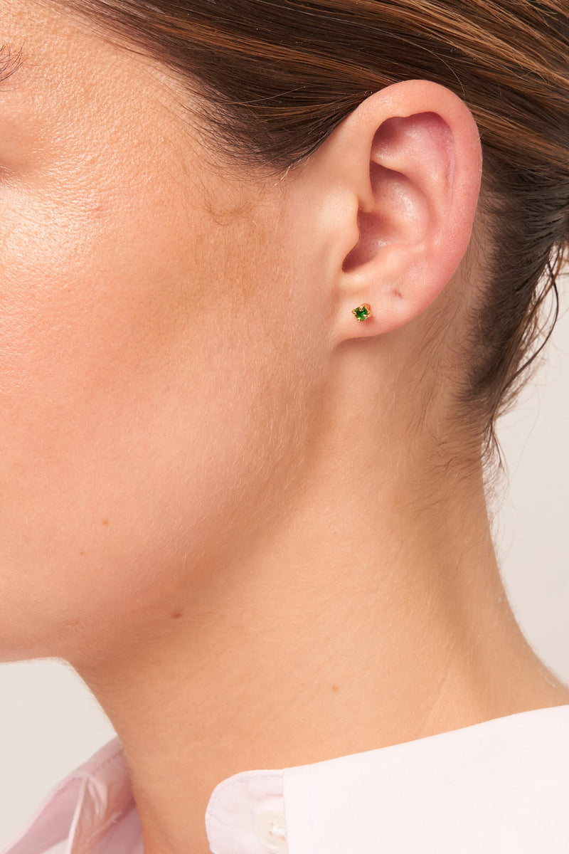 Stone Earring Green/Gold