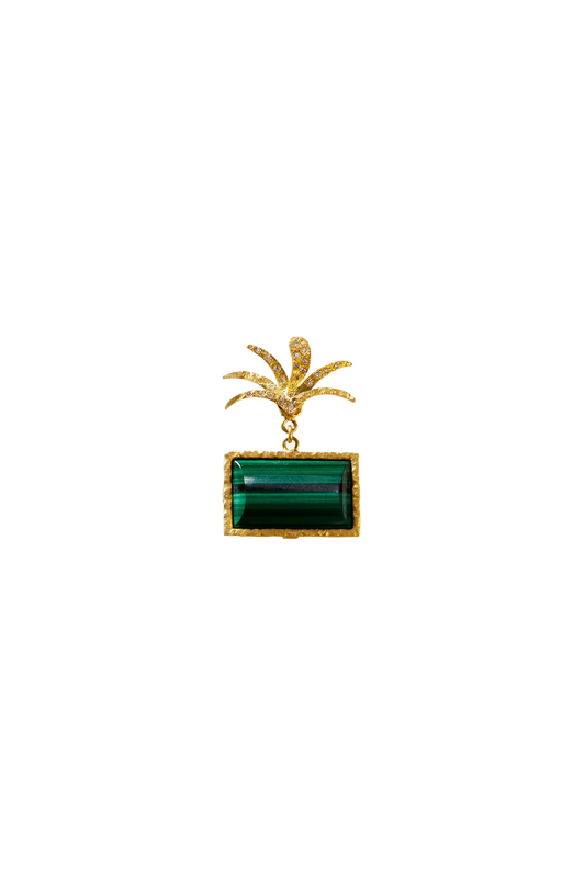 Roxy Green Palm Earring