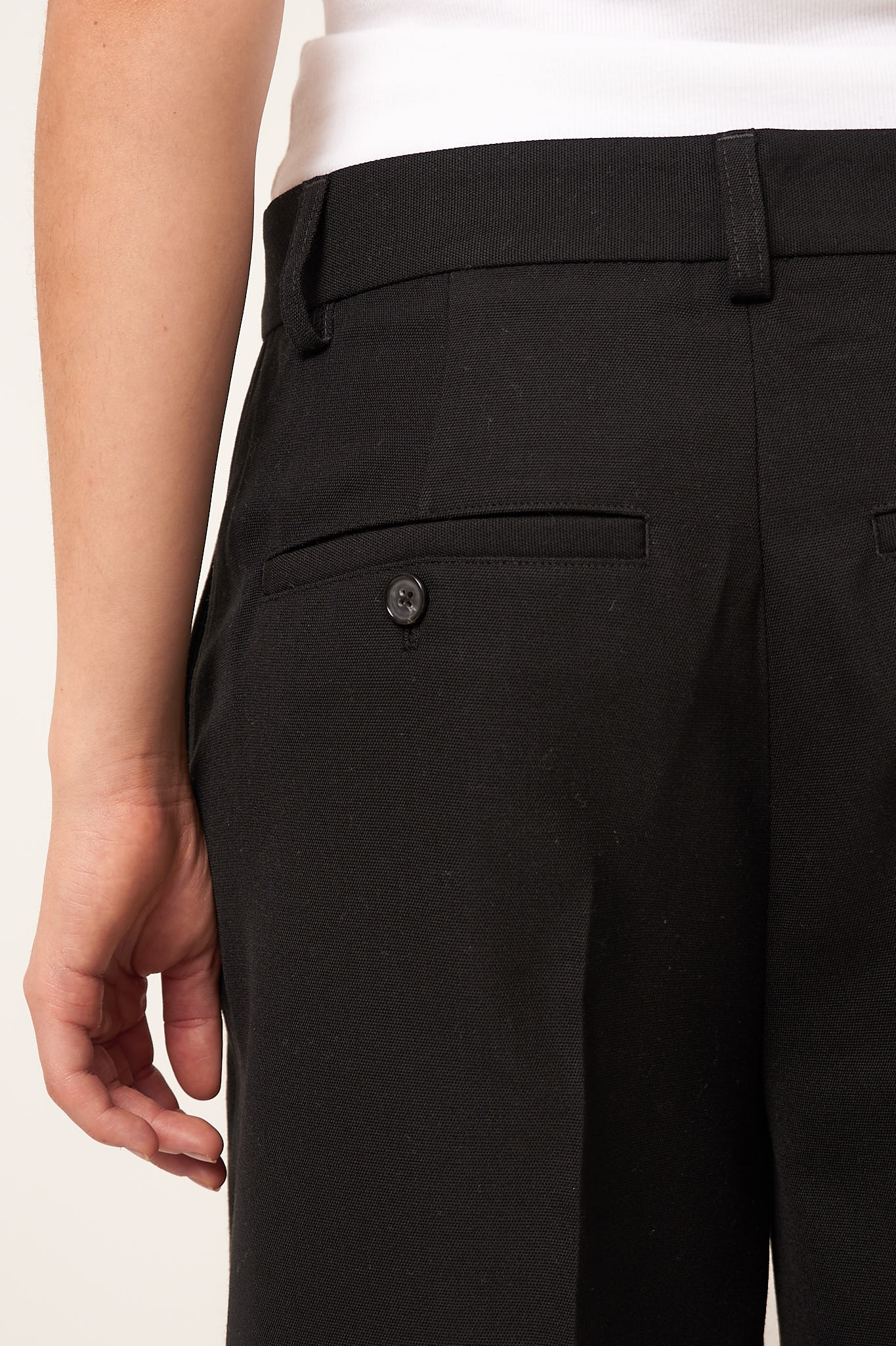 Straight Tailored Shorts Black