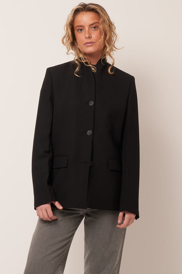 Overlay Suit Jacket Black