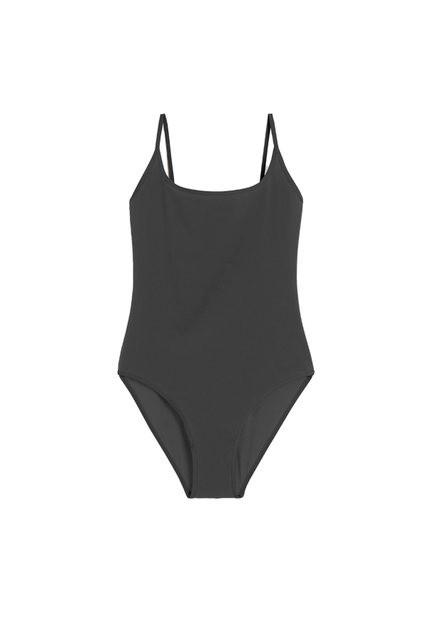 Square-Neck Swimsuit Anthracite