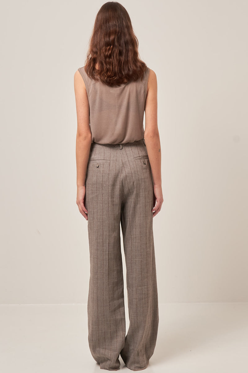 Tuesday Trousers Grey/Rusty Stripe
