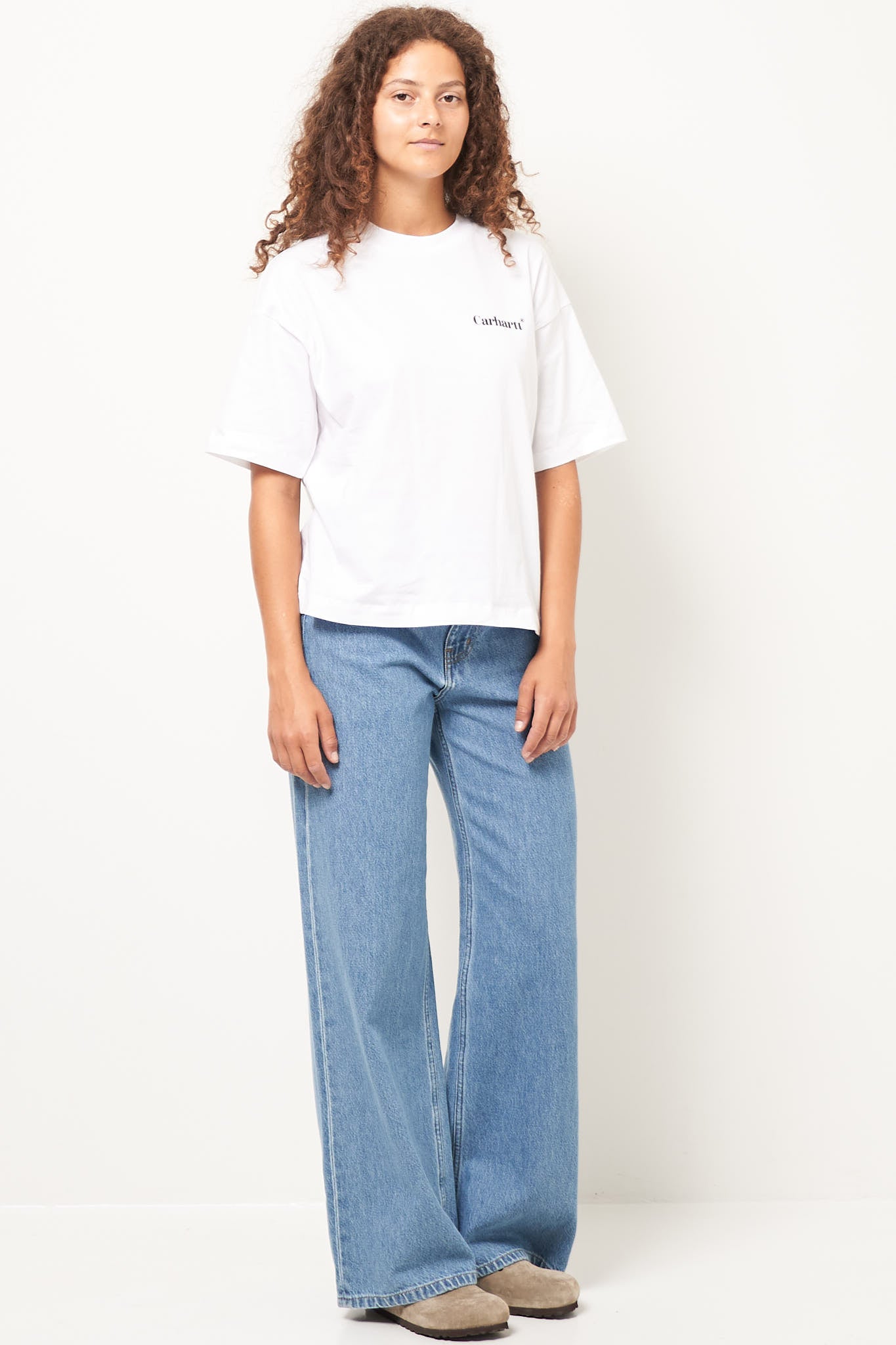 W' S/S Fold Leo Shirt White