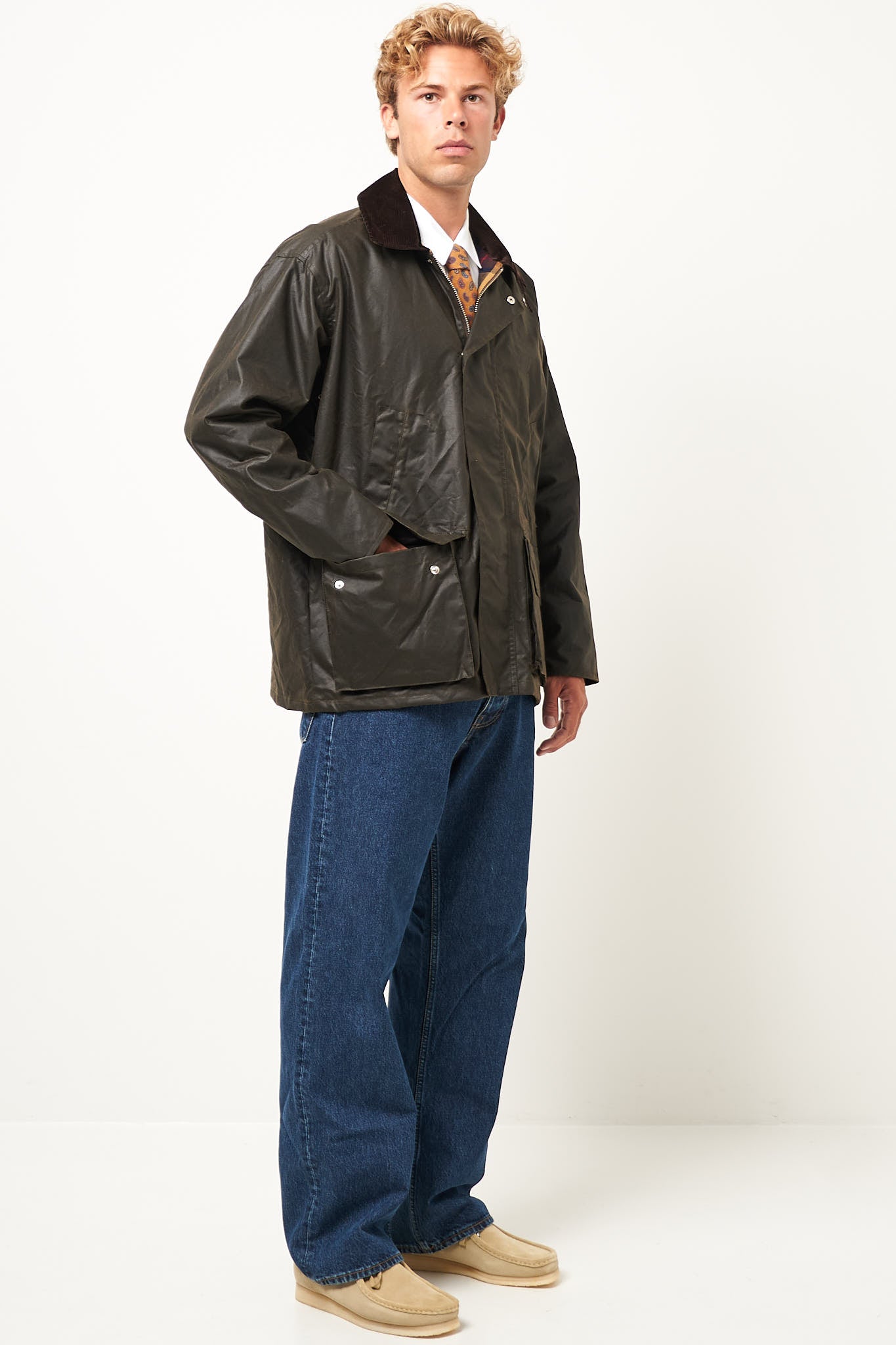 Waxed Leisure jacket Olive