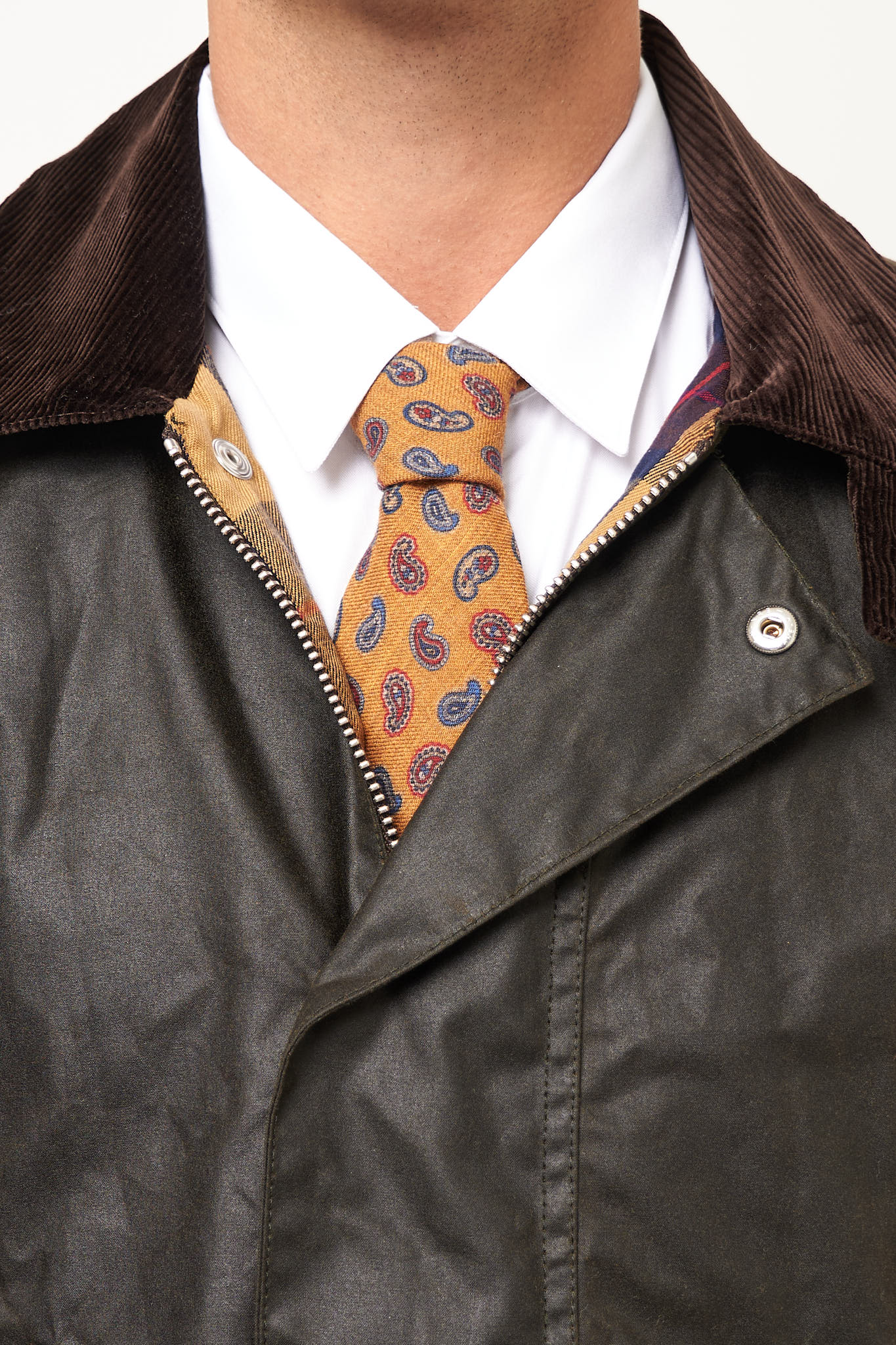 Wool Tie Butterscotch Paisley