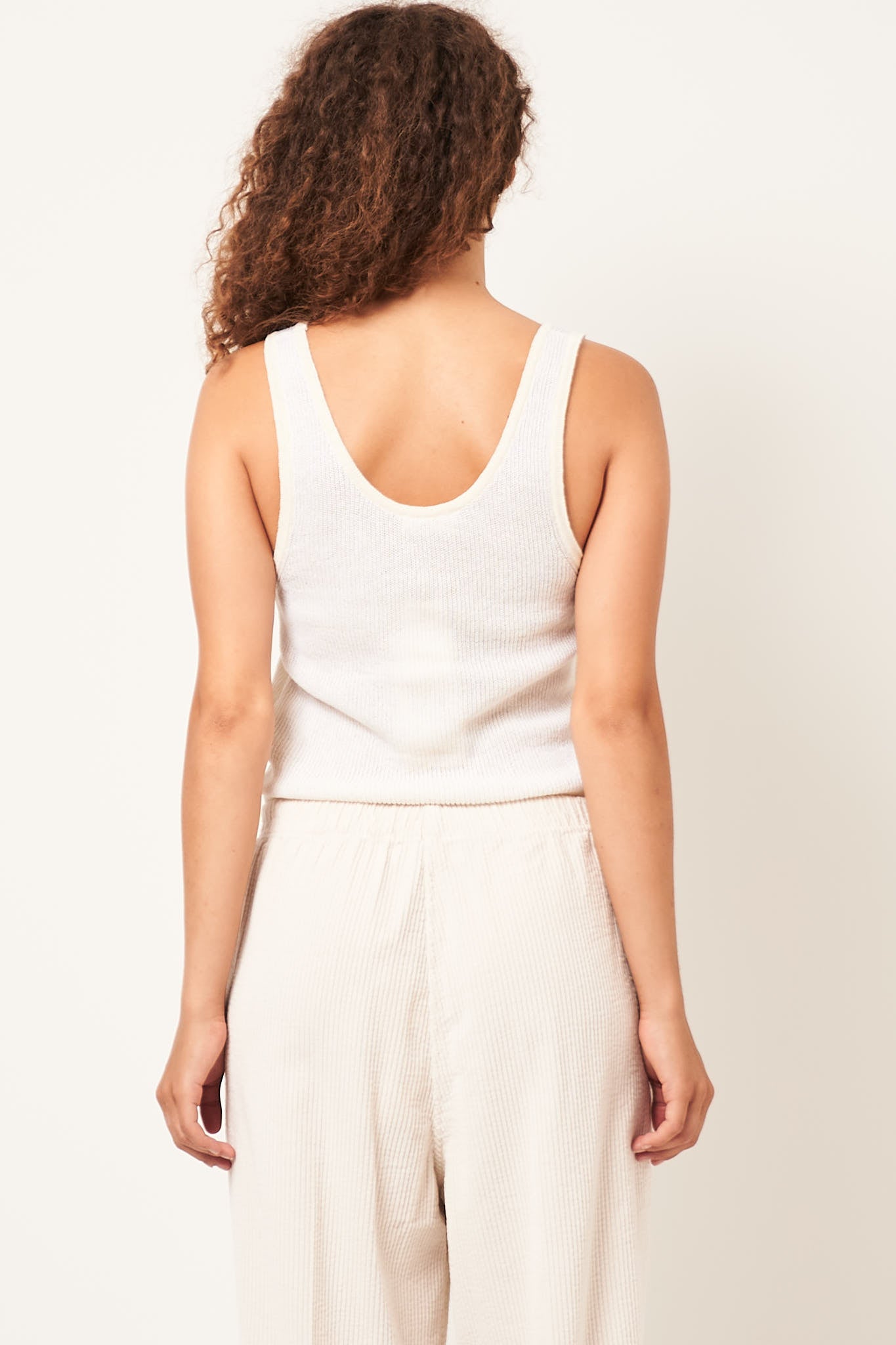 Yogo Tank Top Ecru/White