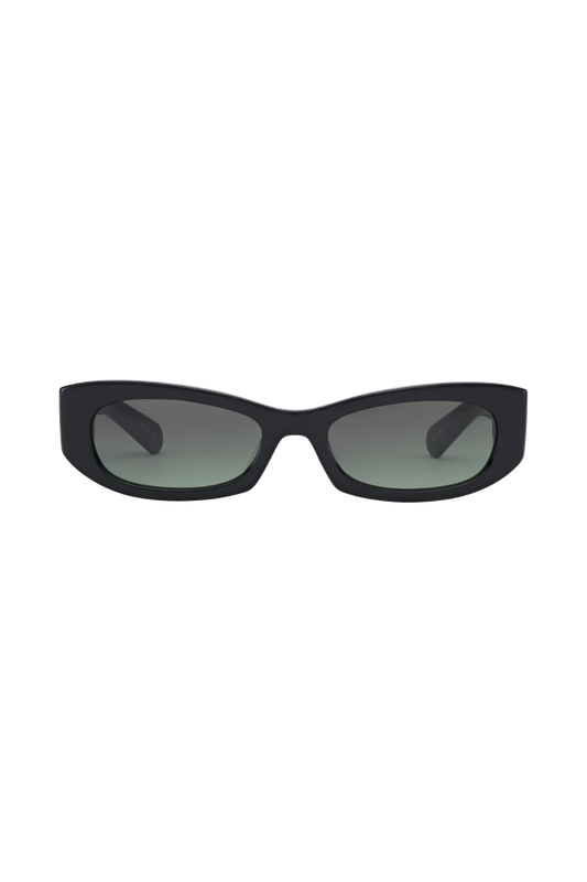 Gemma Solid Black/Green Gradient Lens