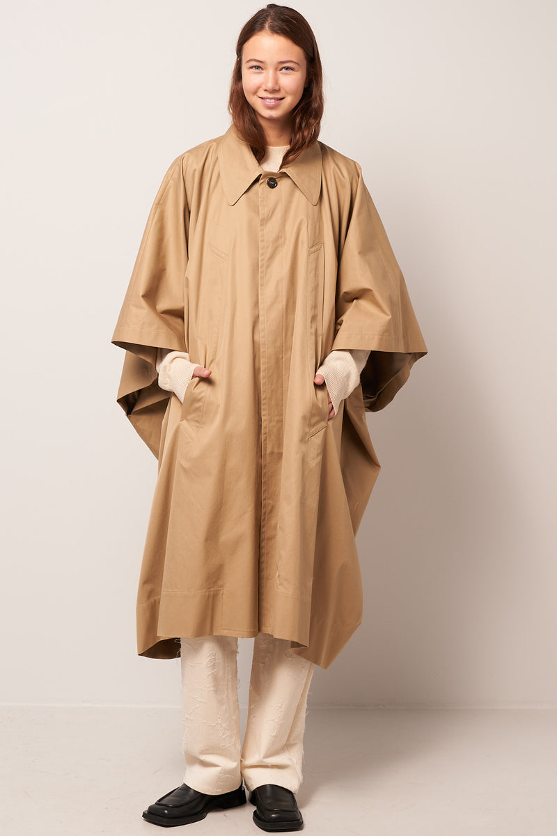 Short Sleeve Trench Coat Khaki