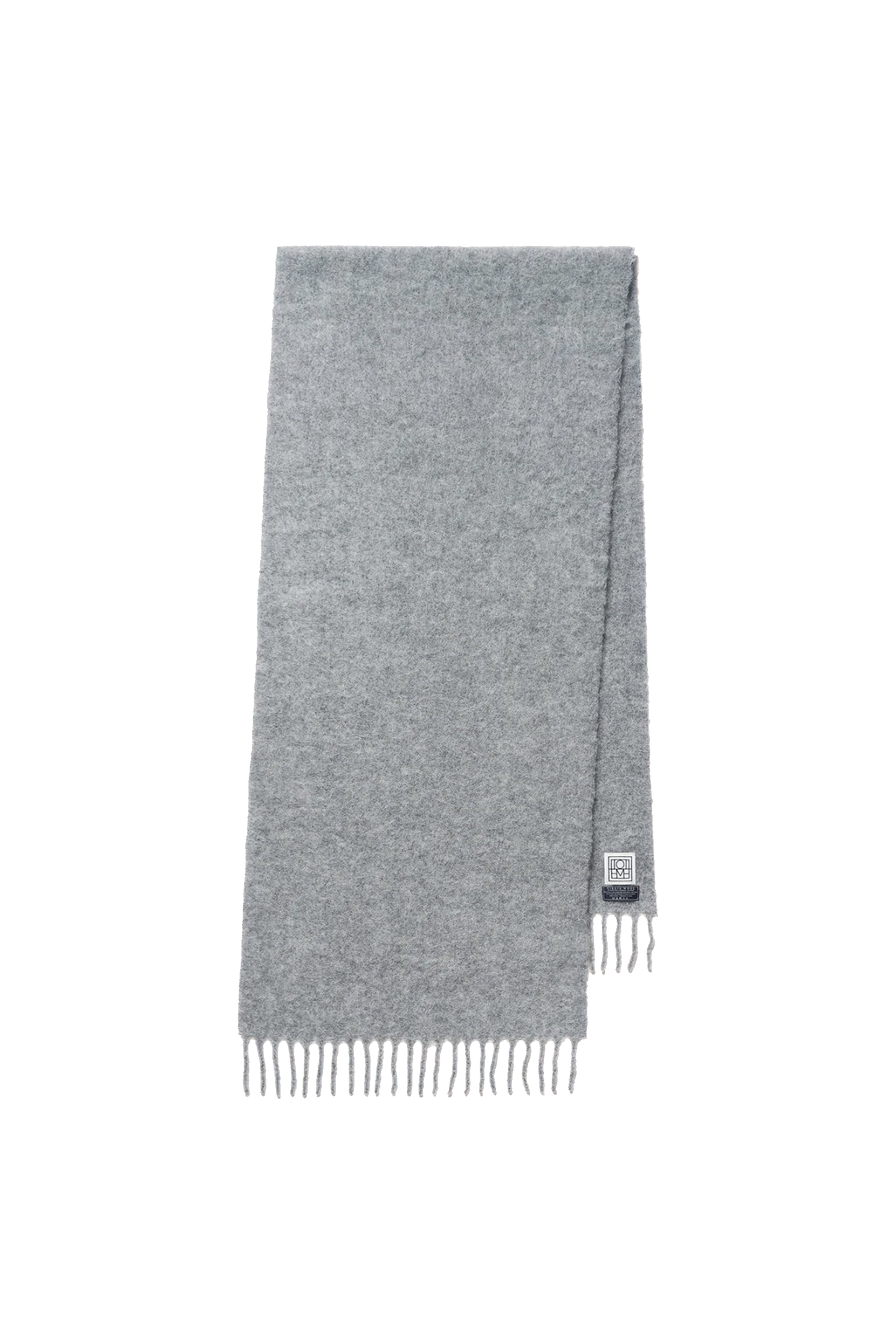 Brushed Alpace Blend Scarf Light Grey Melange