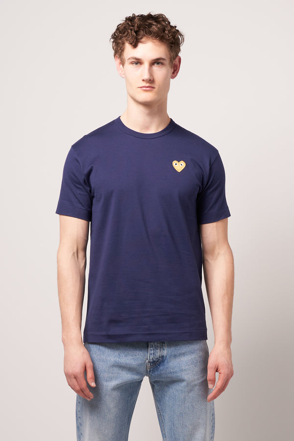 Gold Heart T-shirt Navy